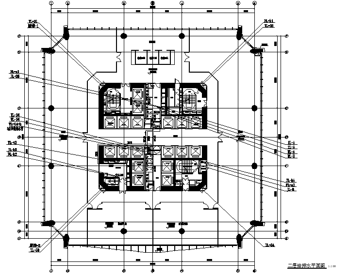 广发59层证券大厦给排水全套施工图(地下室,消防系统)