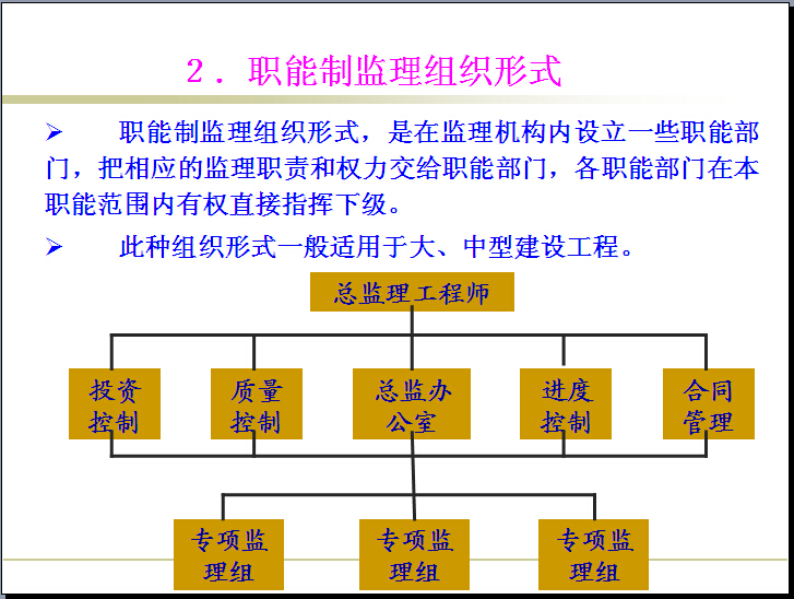 职能制监理组织形式