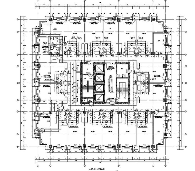 [北京]高层剪力墙结构物流办公中心建筑施工图(含全专业)