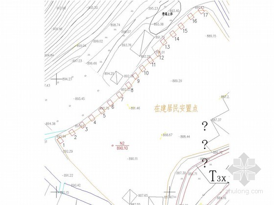 滑坡治理工程桩板式挡土墙布置图